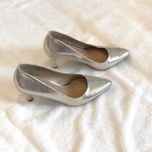 Silver pumps. Naturalizer heels.
